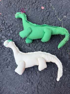 Handmade Stuffed Dinosaur Plush Toys Set of 2